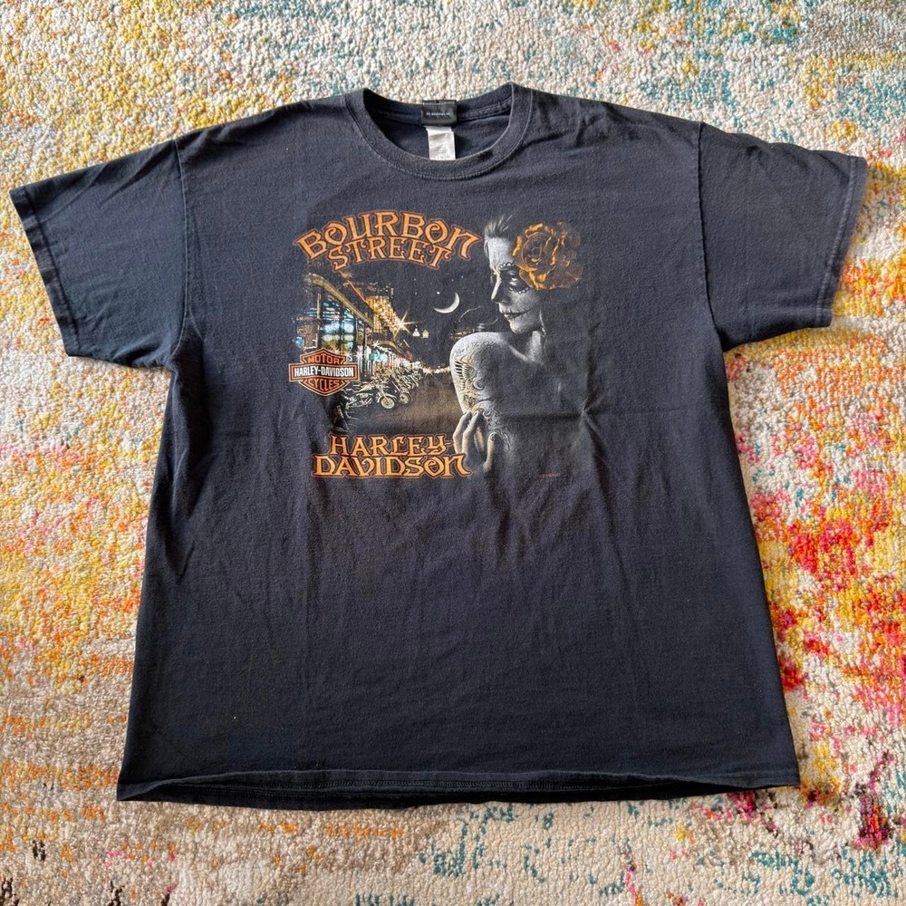 HARLEY-DAVIDSON Bourbon Street Tee | Sugar Skull Catrina | Black XL